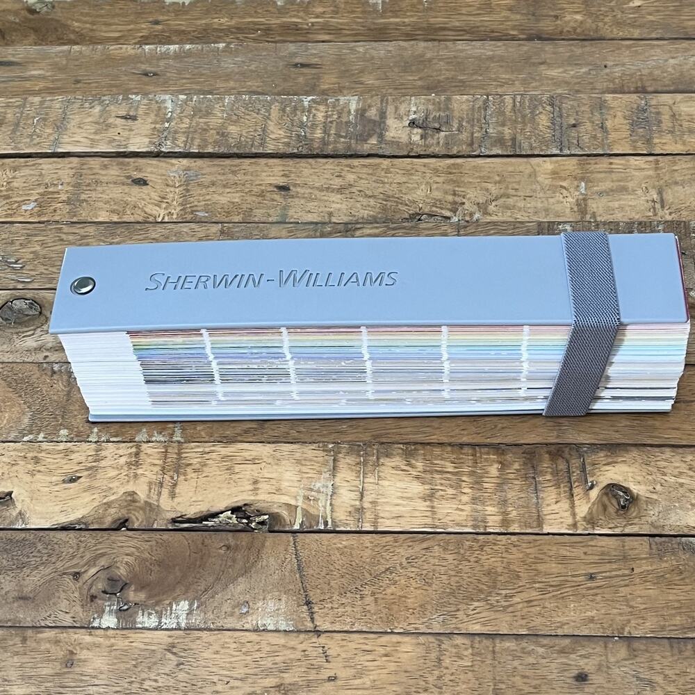Sherwin Williams Hardcover Paint Color Chip Fan Deck 2018 Interior Sample Swatch